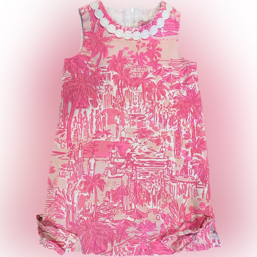 Girl’s Lilly Pulitzer Dress Palm Beach Print SZ 8